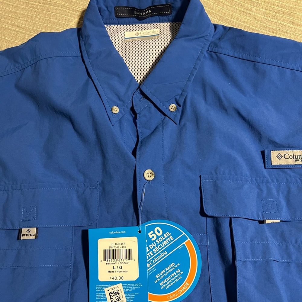 Mens Columbia Fishing Shirt